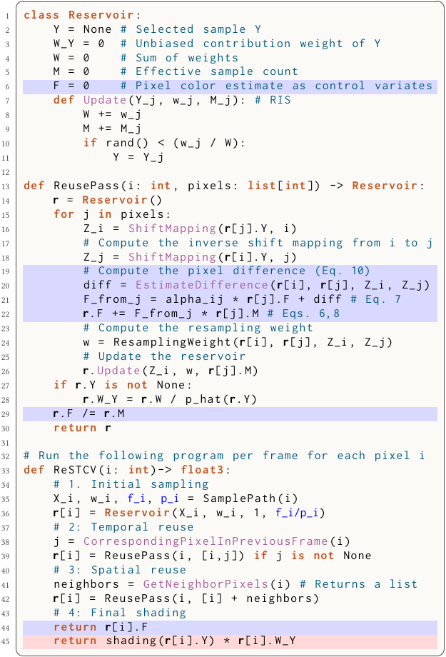 Pseudocode of the ReSTCV algorithm.